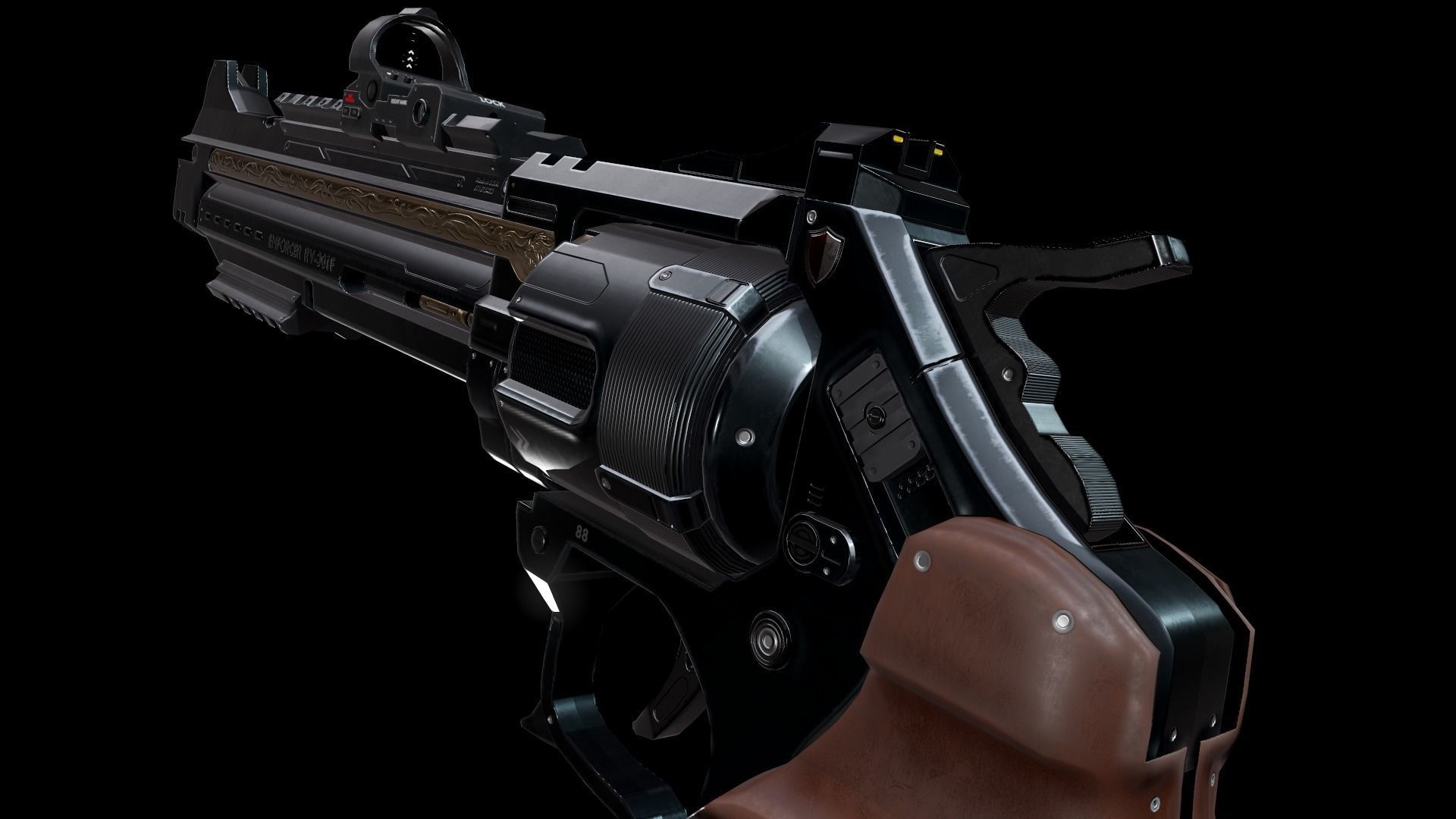Revolver - Enforcer Low-poly 3D model_15