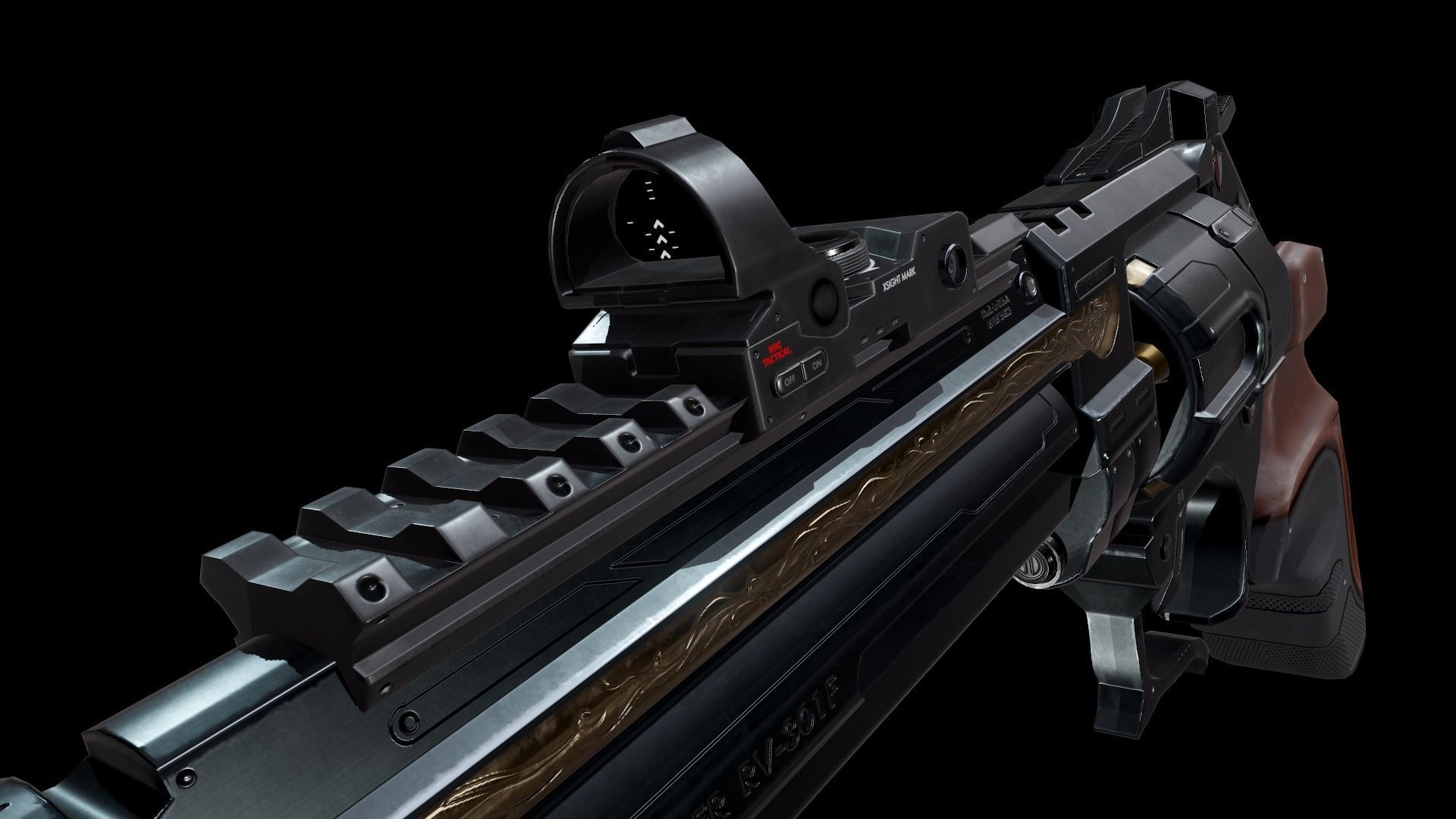 Revolver - Enforcer Low-poly 3D model_7