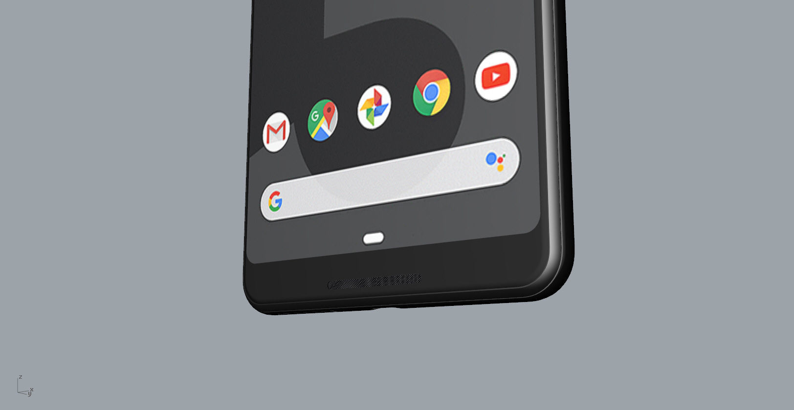 Google Pixel 3xl  BLACK customizable design 3D model 3D print model_23