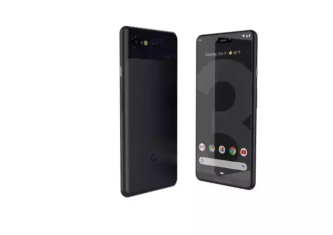 Google Pixel 3xl  BLACK customizable design 3D model 3D print model