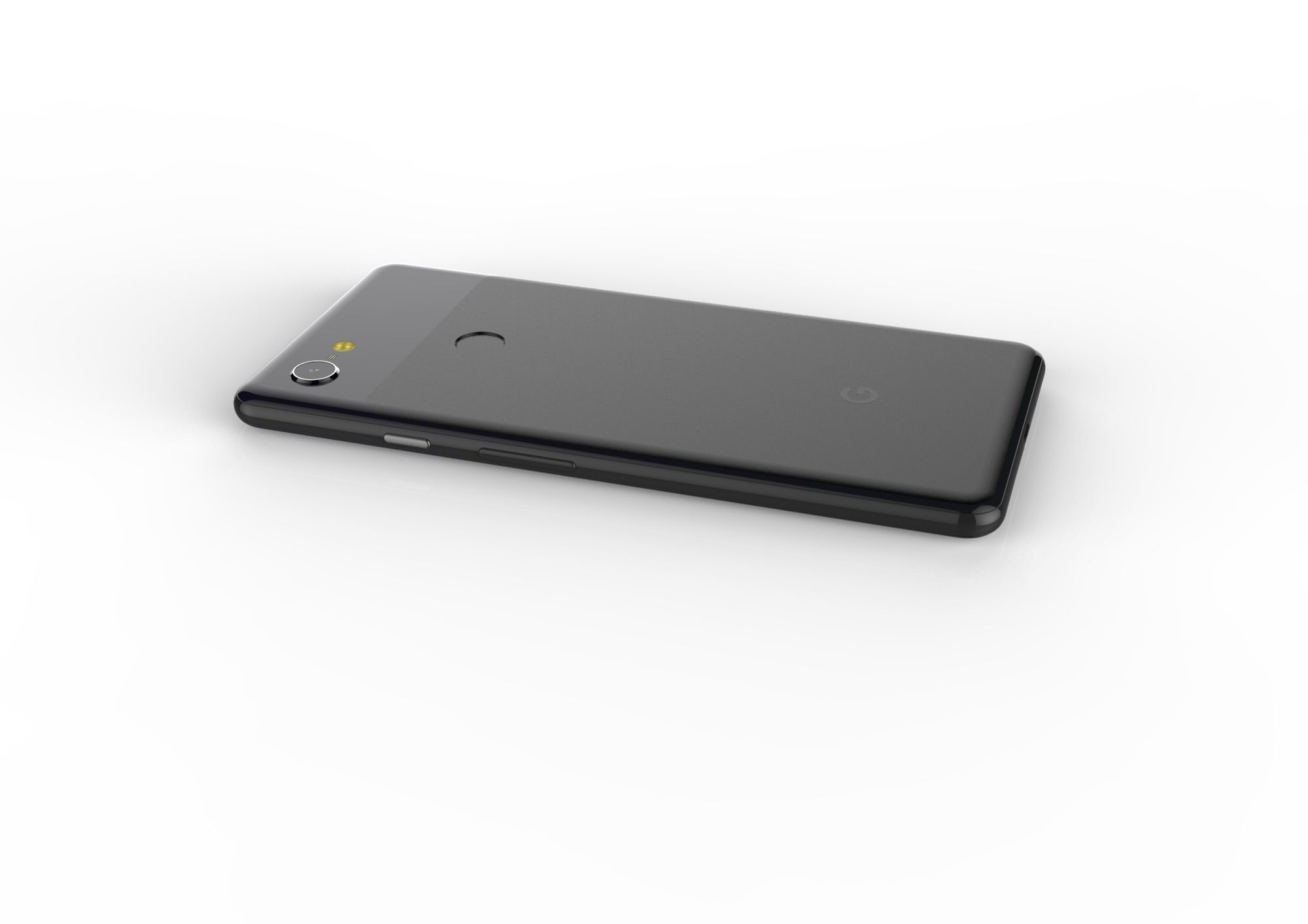 Google Pixel 3xl  BLACK customizable design 3D model 3D print model_6