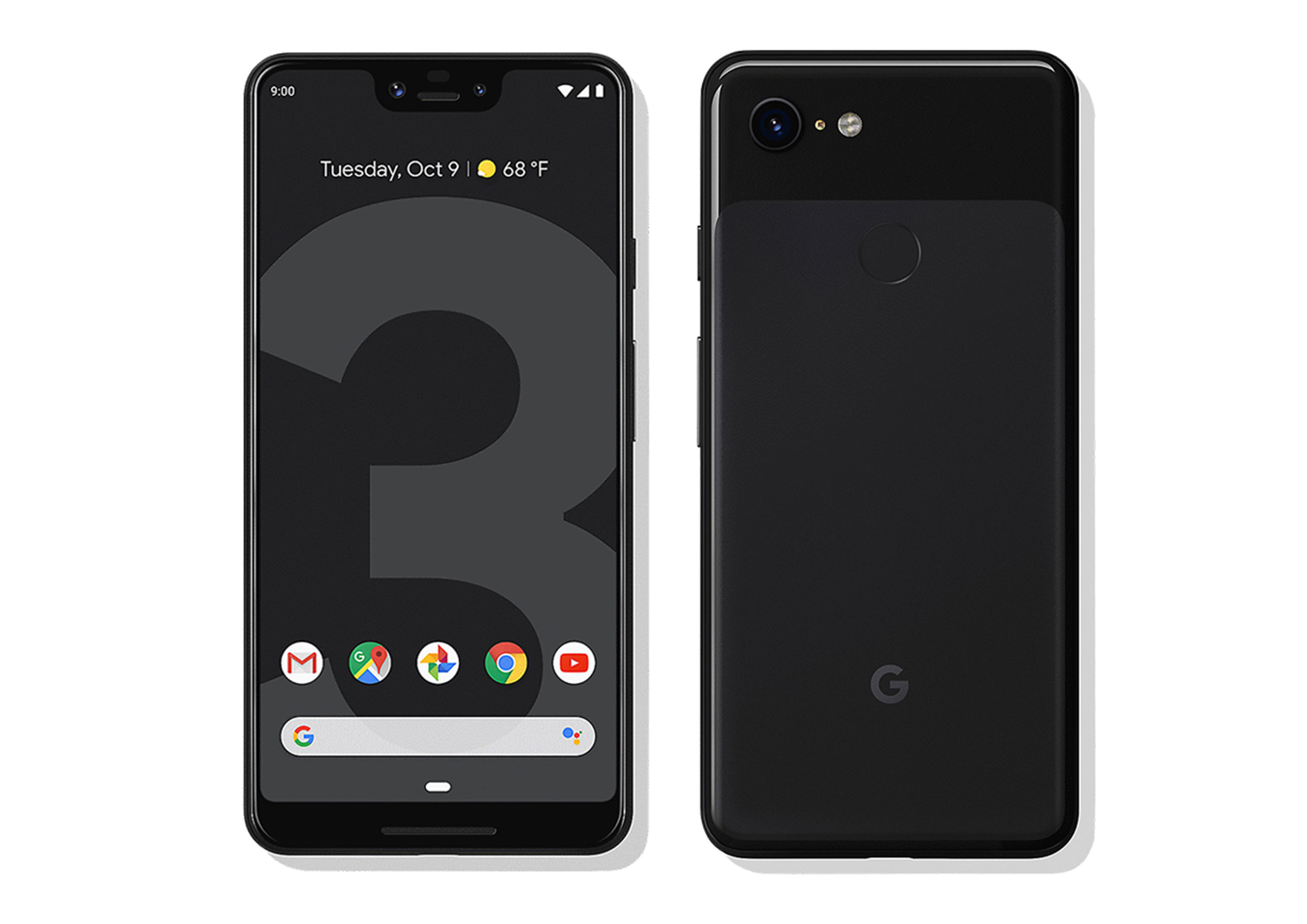 Google Pixel 3xl  BLACK customizable design 3D model 3D print model_1