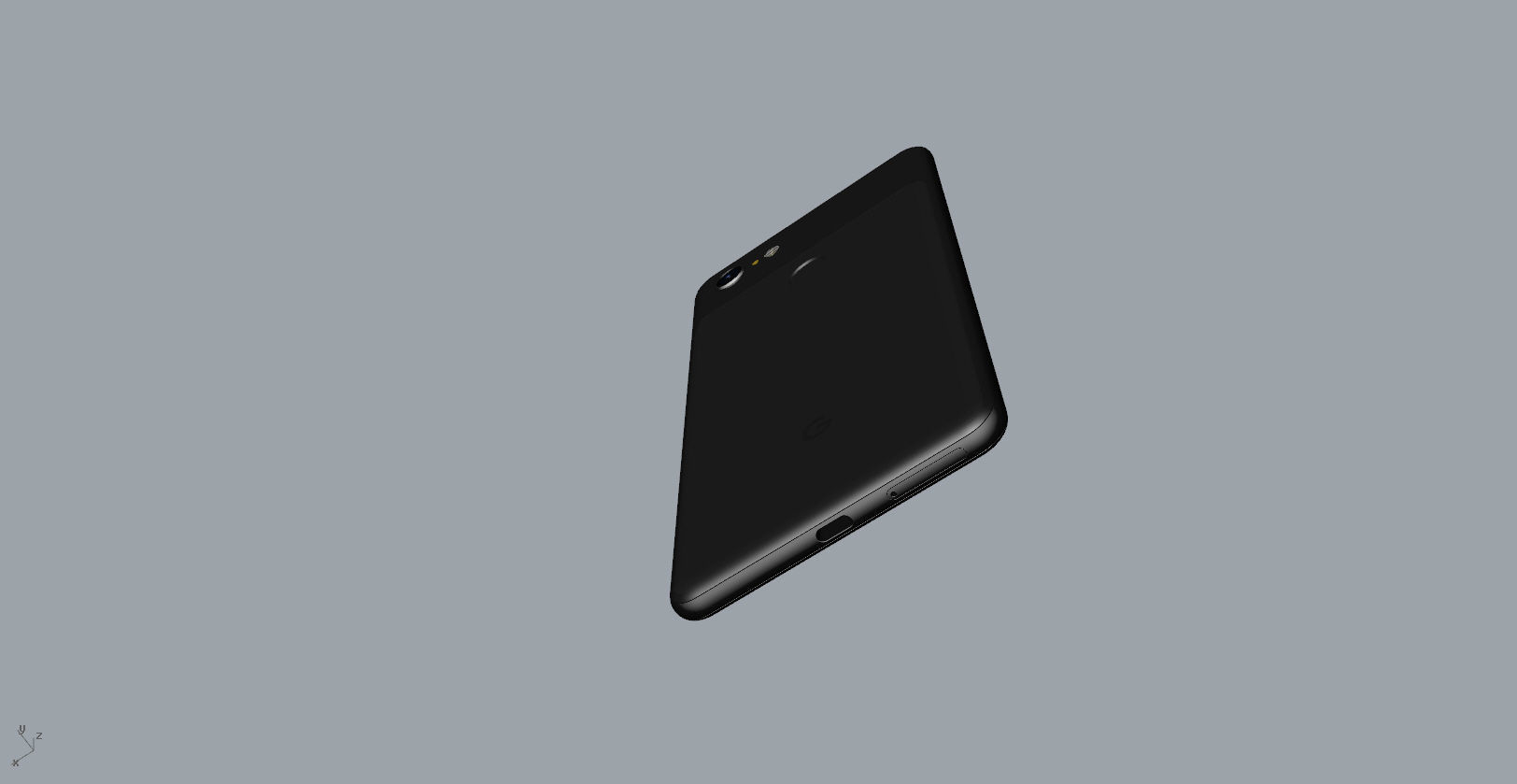 Google Pixel 3xl  BLACK customizable design 3D model 3D print model_19