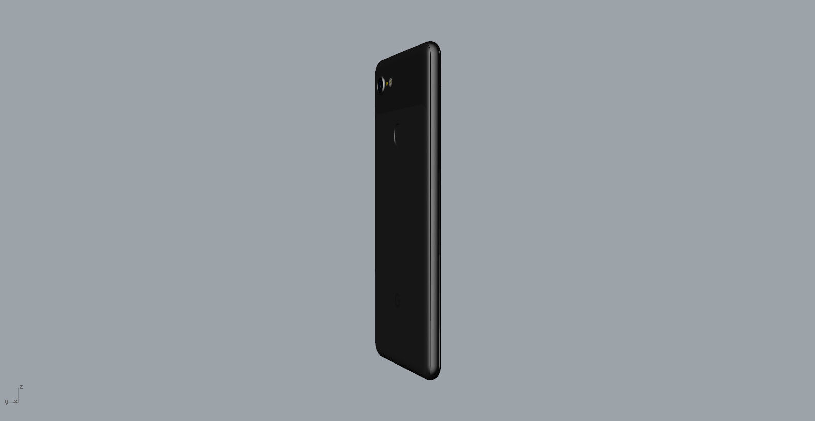 Google Pixel 3xl  BLACK customizable design 3D model 3D print model_32