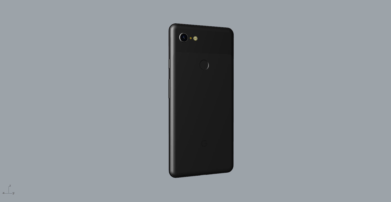 Google Pixel 3xl  BLACK customizable design 3D model 3D print model_28