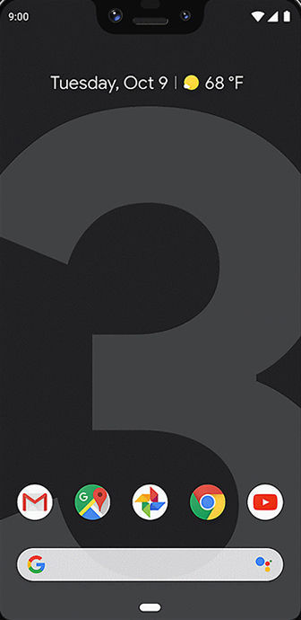 Google Pixel 3xl  BLACK customizable design 3D model 3D print model_37