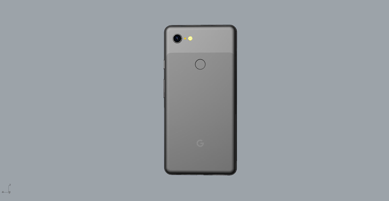 Google Pixel 3xl  BLACK customizable design 3D model 3D print model_29