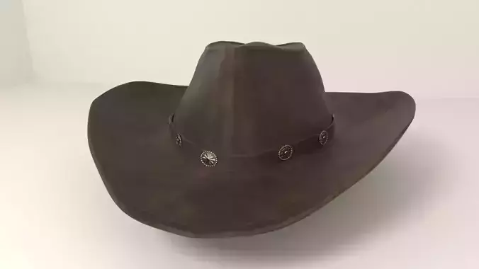 Fedora cowboy hat 3D model
