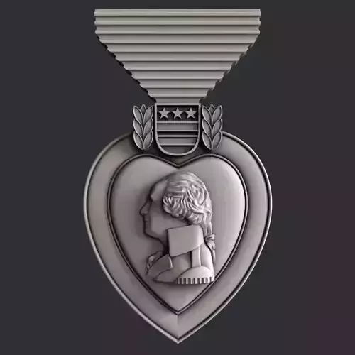 3d STL models for CNC router Purple Heart