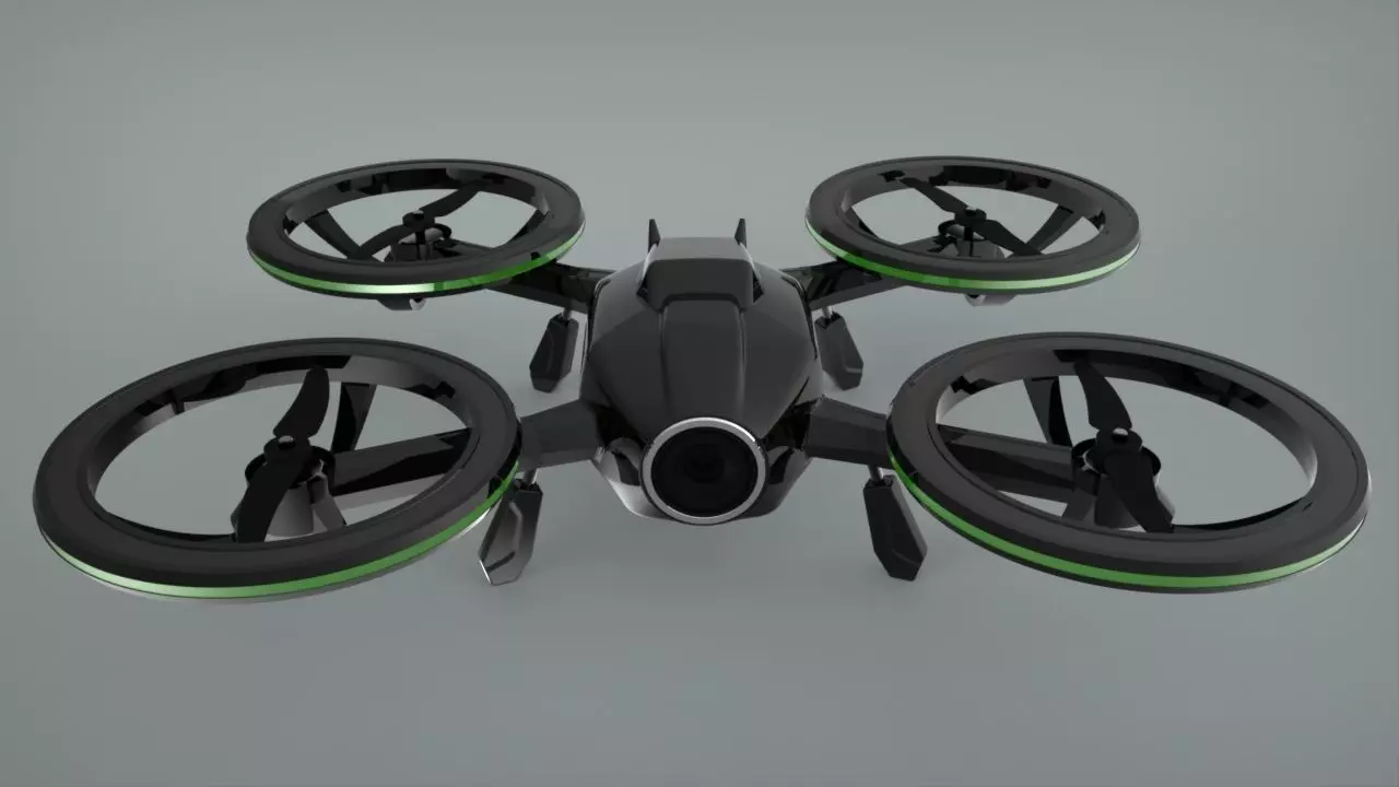 X-Black Drone - Quadcopter Free 3D print model_0