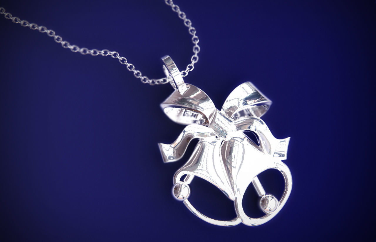 3d printable Christmas Bell Pendant 3D print model_3