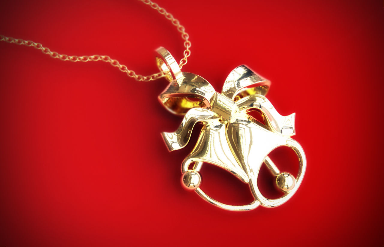 3d printable Christmas Bell Pendant 3D print model_1