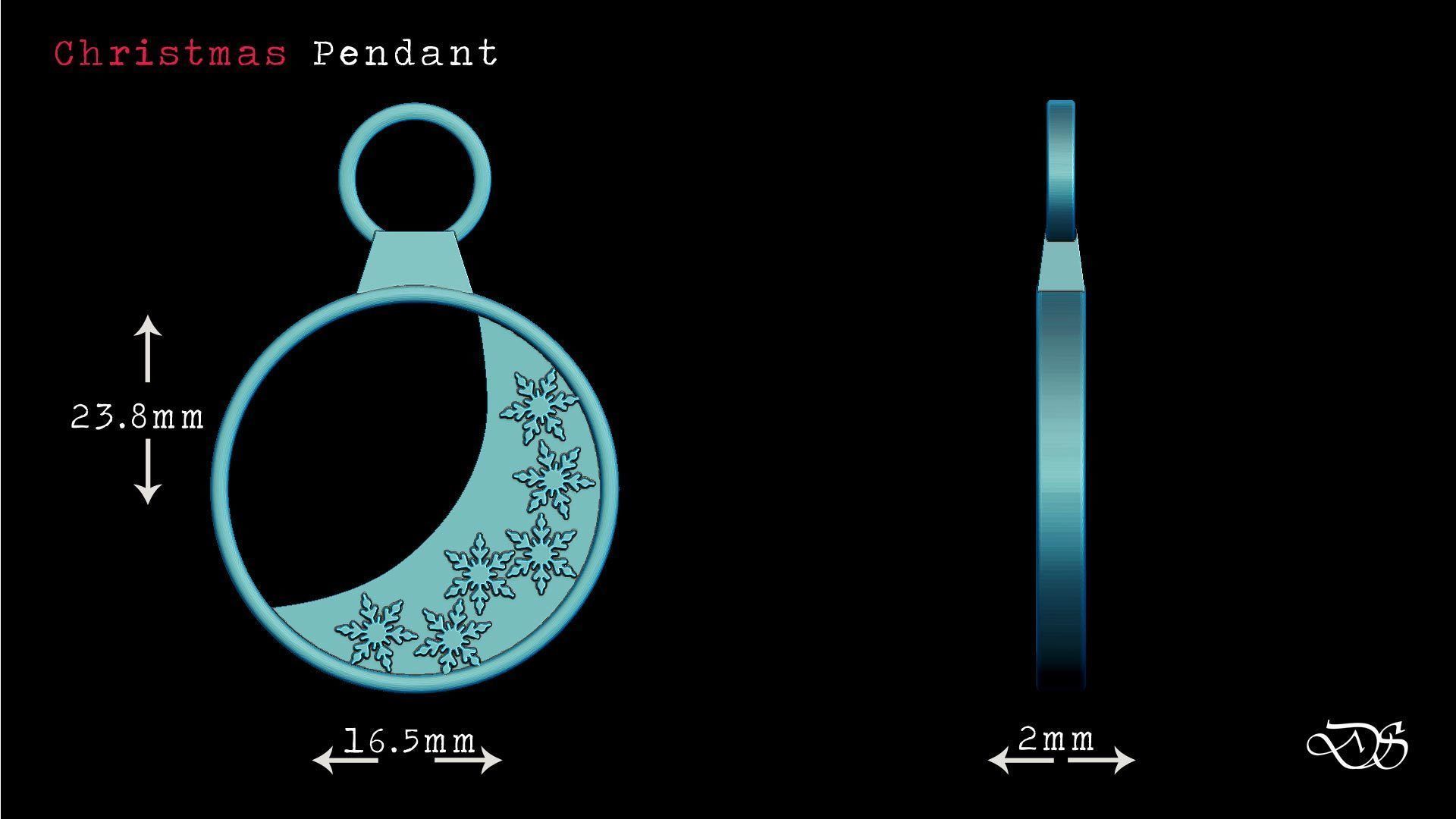 3d printable Christmas snowflakes 3D print model_1