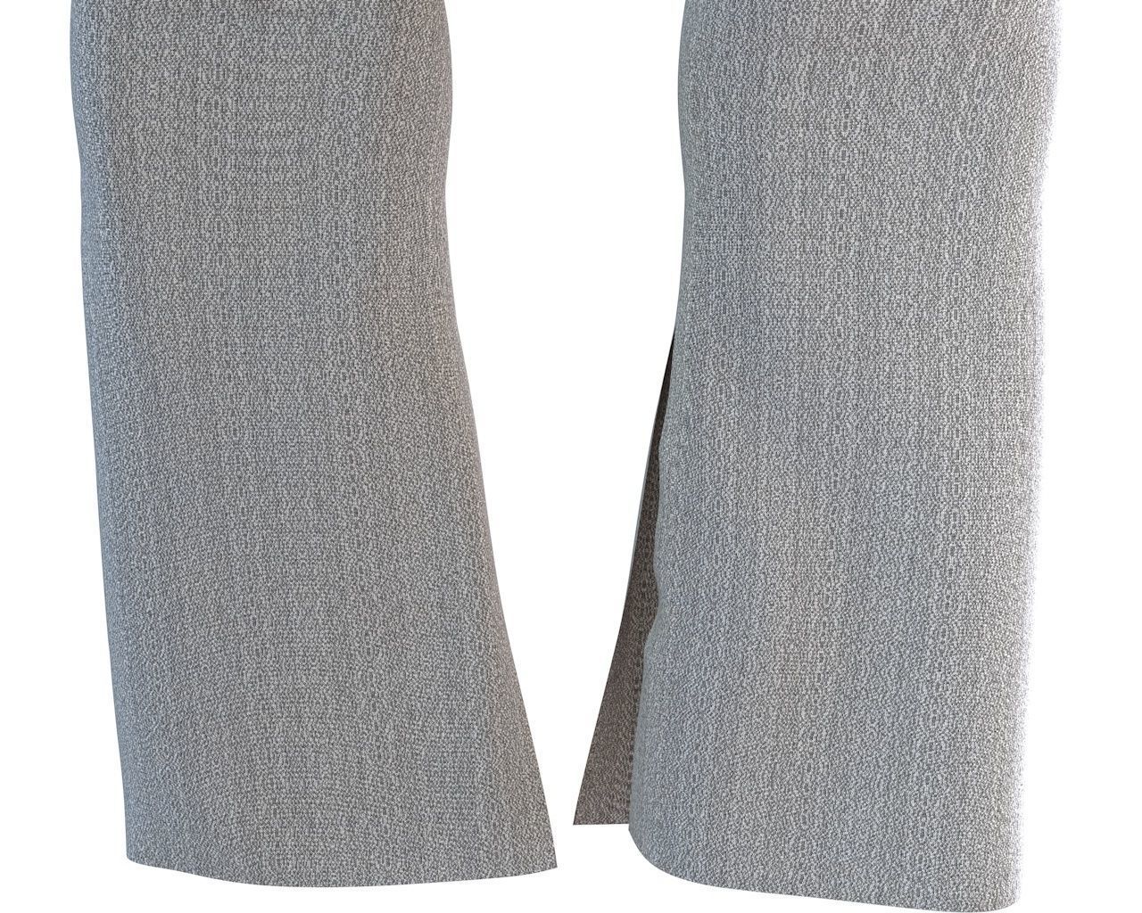 Designer  3D Backless Party Dress with Sequins Free 3D model_10