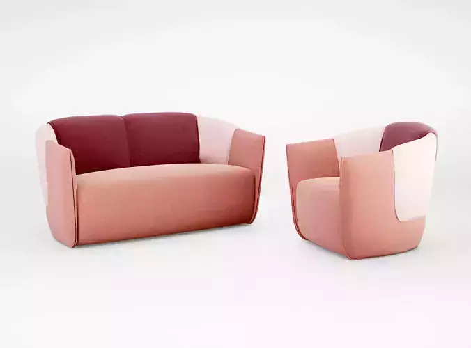 Johanson Norman sofa and armchair 3D model