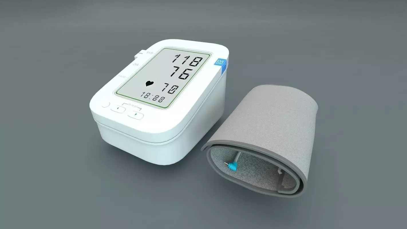 Sphygmomanometer blood pressure monitor 3D model_0