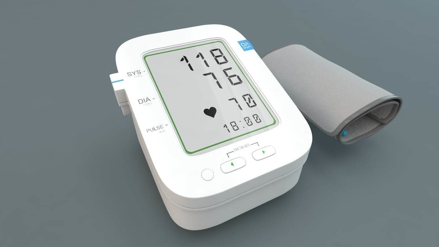 Sphygmomanometer blood pressure monitor 3D model_1