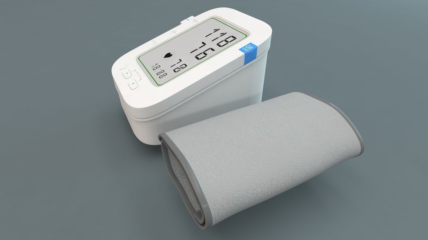 Sphygmomanometer blood pressure monitor 3D model_2