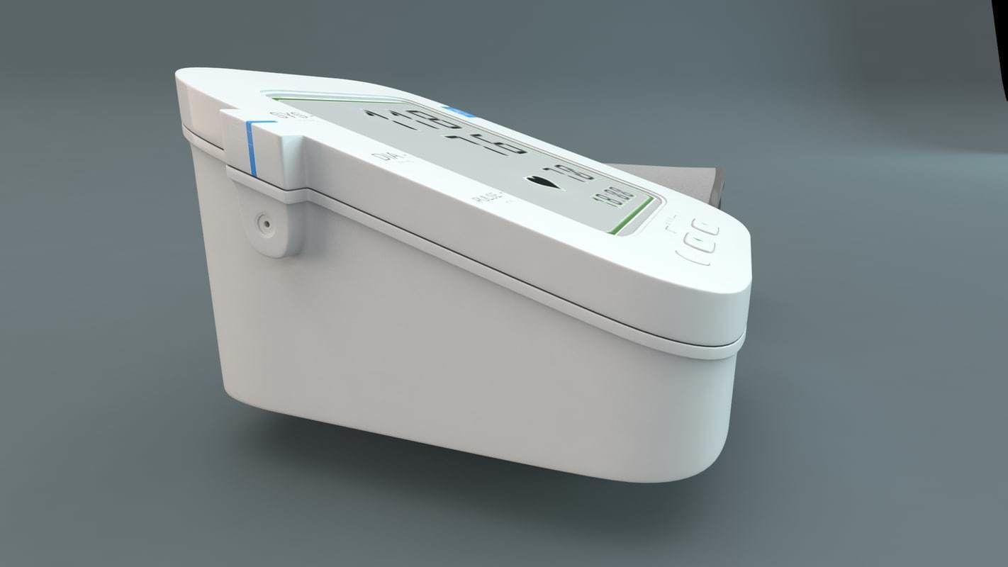 Sphygmomanometer blood pressure monitor 3D model_3