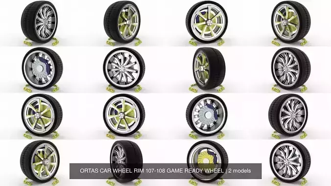 ORTAS CAR WHEEL RIM 107-108 GAME READY WHEEL