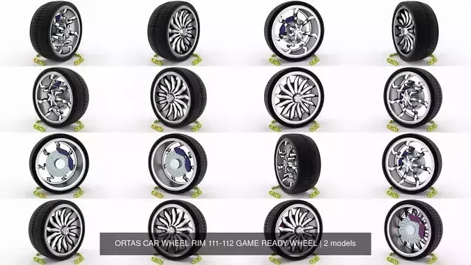 ORTAS CAR WHEEL RIM 111-112 GAME READY WHEEL