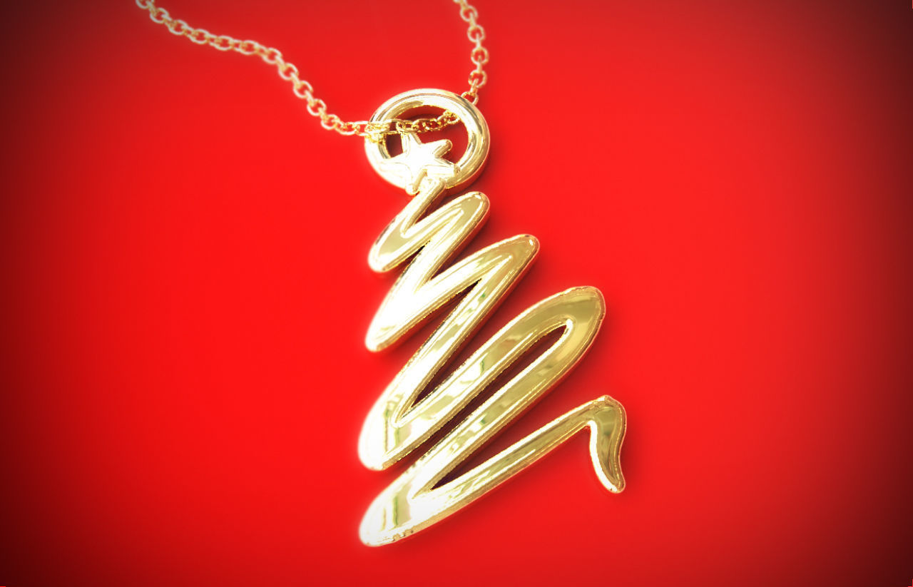3d printable Christmas Tree Pendant 3D print model_2
