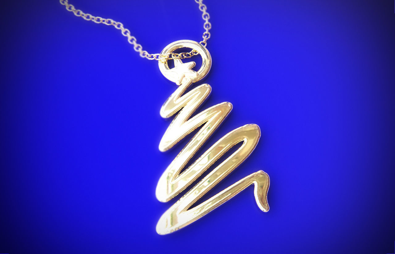 3d printable Christmas Tree Pendant 3D print model_5