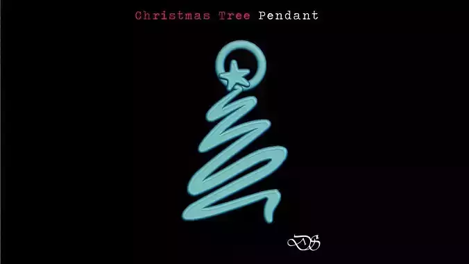 3d printable Christmas Tree Pendant 3D print model