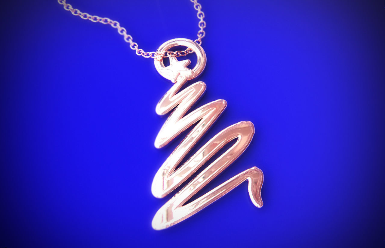 3d printable Christmas Tree Pendant 3D print model_4