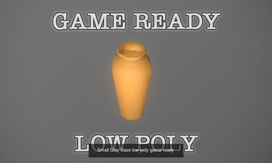 Game Ready Porcelain PBR Low-Poly vases and bowls 3D Model Collection_2