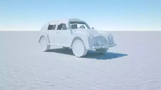 Car LowPOLY - Volkswagen -beetle Low-poly 3D model