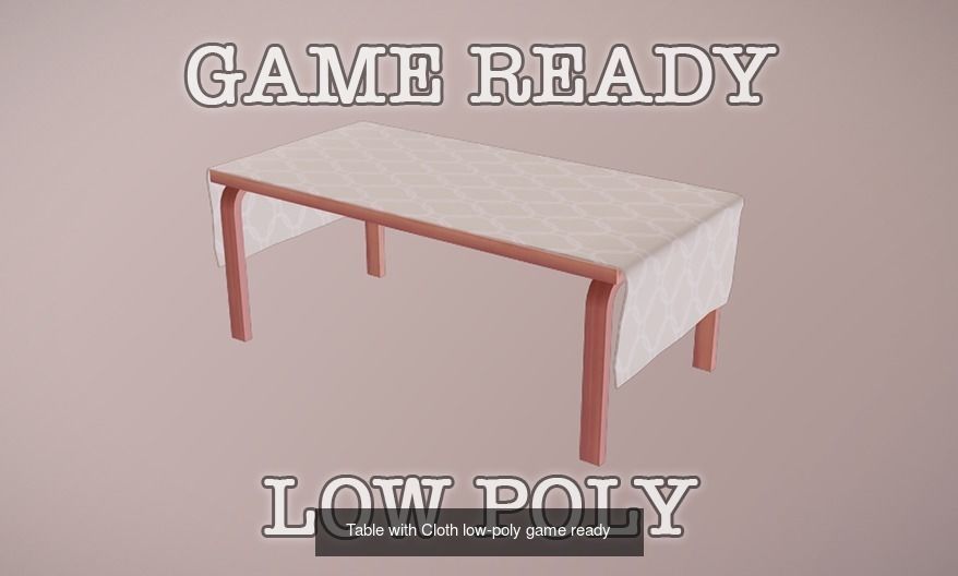 Game Ready Coffee Room items 3D Model Collection_9