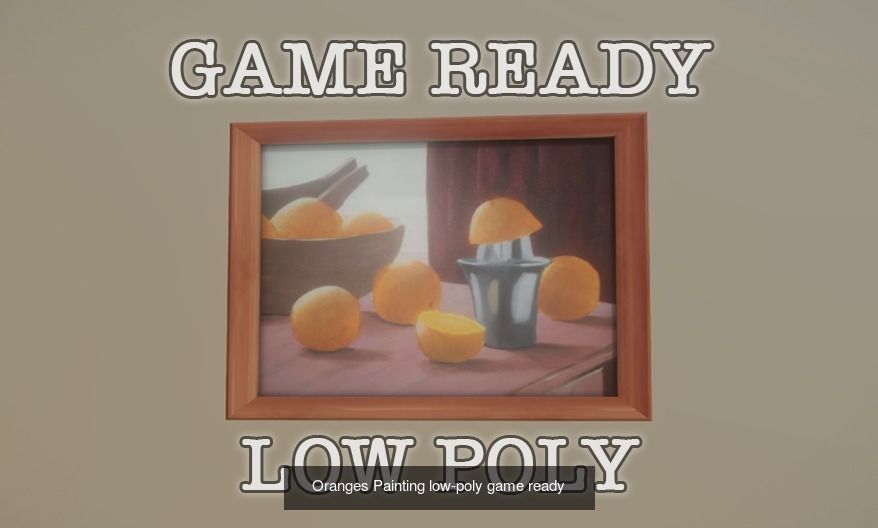 Game Ready Coffee Room items 3D Model Collection_8