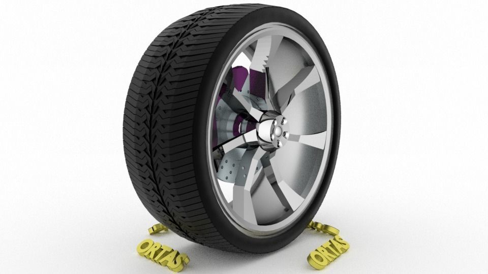 ORTAS CAR WHEEL RIM 131-132 GAME READY WHEEL 3D Model Collection_3