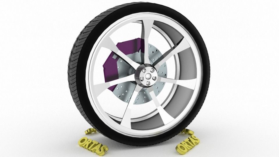 ORTAS CAR WHEEL RIM 131-132 GAME READY WHEEL 3D Model Collection_6