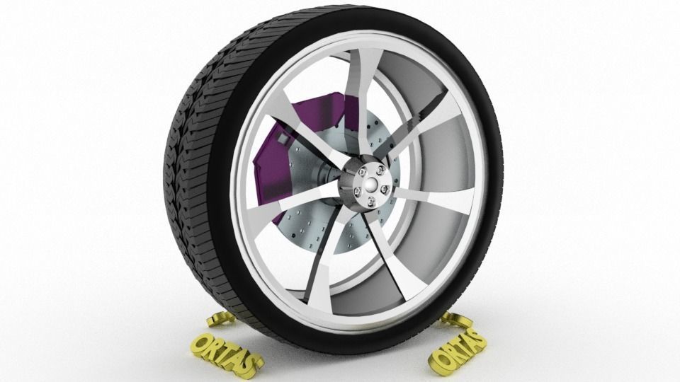 ORTAS CAR WHEEL RIM 131-132 GAME READY WHEEL 3D Model Collection_5
