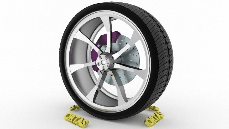 ORTAS CAR WHEEL RIM 131-132 GAME READY WHEEL 3D Model Collection_12