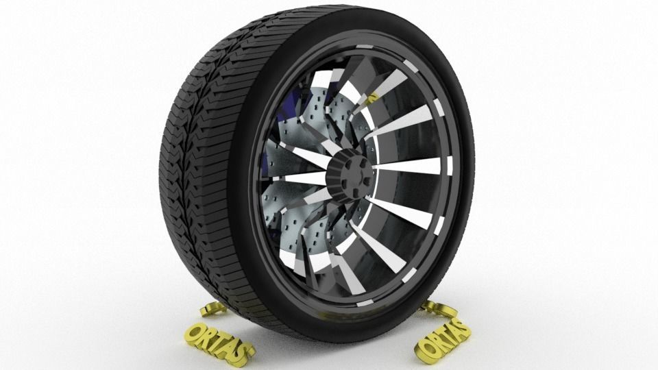 ORTAS CAR WHEEL RIM 131-132 GAME READY WHEEL 3D Model Collection_14