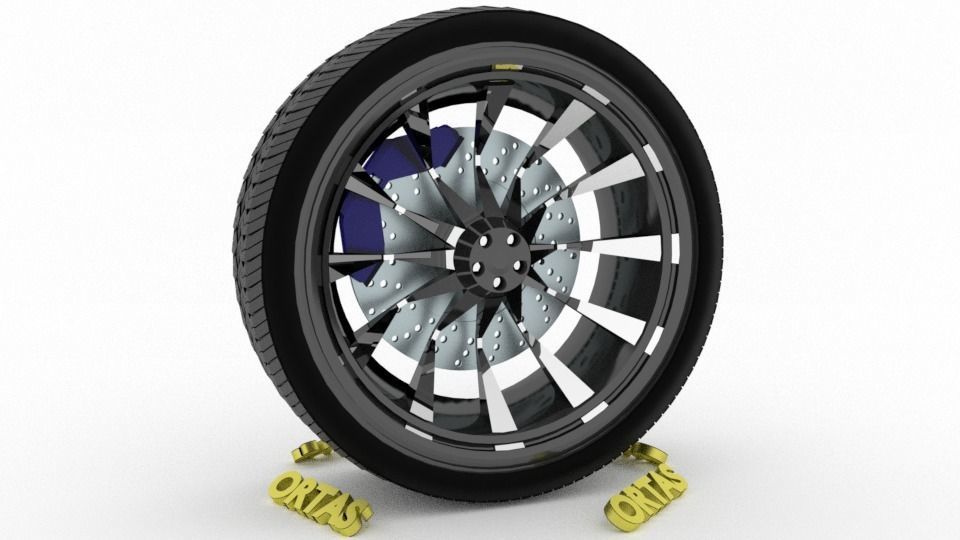 ORTAS CAR WHEEL RIM 131-132 GAME READY WHEEL 3D Model Collection_16