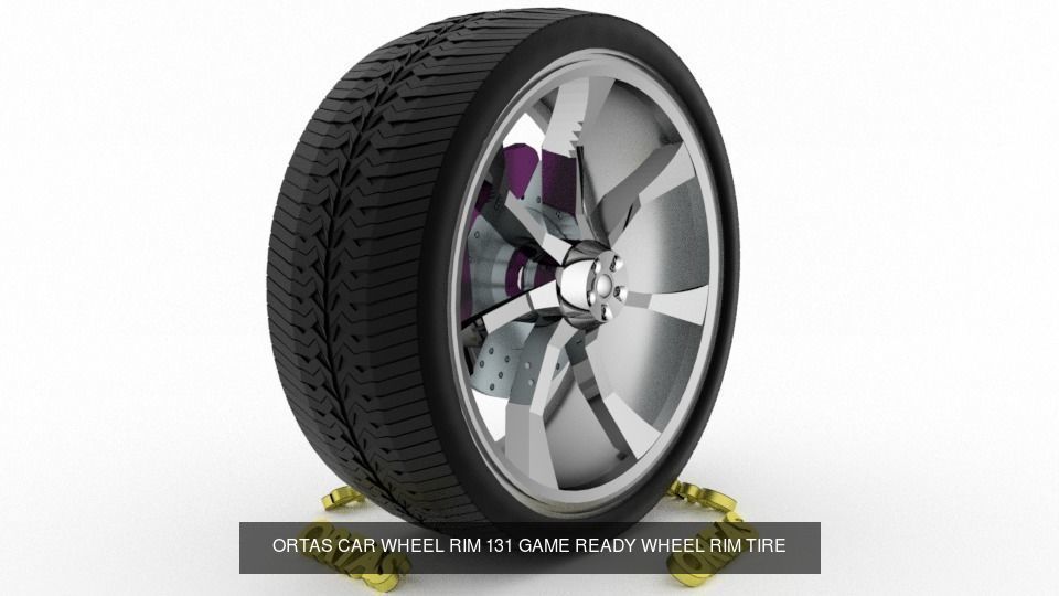 ORTAS CAR WHEEL RIM 131-132 GAME READY WHEEL 3D Model Collection_2