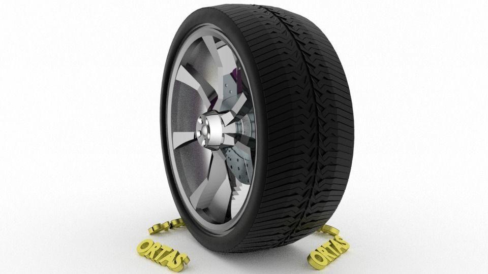 ORTAS CAR WHEEL RIM 131-132 GAME READY WHEEL 3D Model Collection_10