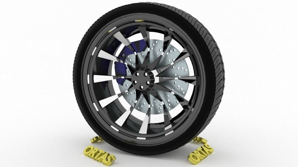 ORTAS CAR WHEEL RIM 131-132 GAME READY WHEEL 3D Model Collection_20