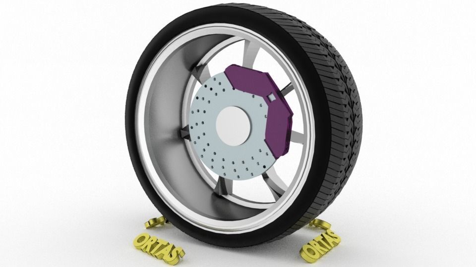 ORTAS CAR WHEEL RIM 131-132 GAME READY WHEEL 3D Model Collection_11
