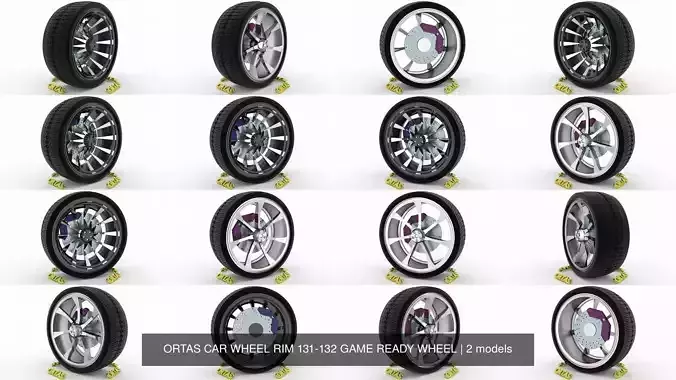 ORTAS CAR WHEEL RIM 131-132 GAME READY WHEEL 3D Model Collection ORTAS CAR WHEEL RIM 131-132 GAME READY WHEEL 3D Model Collection