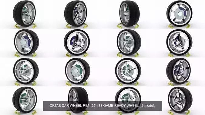 ORTAS CAR WHEEL RIM 137-138 GAME READY WHEEL 3D Model Collection ORTAS CAR WHEEL RIM 137-138 GAME READY WHEEL 3D Model Collection