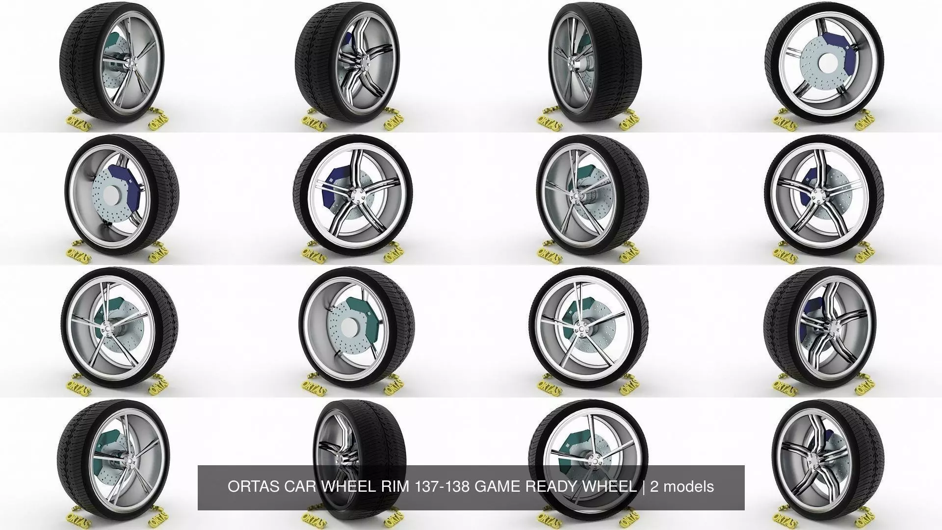 ORTAS CAR WHEEL RIM 137-138 GAME READY WHEEL 3D Model Collection_0