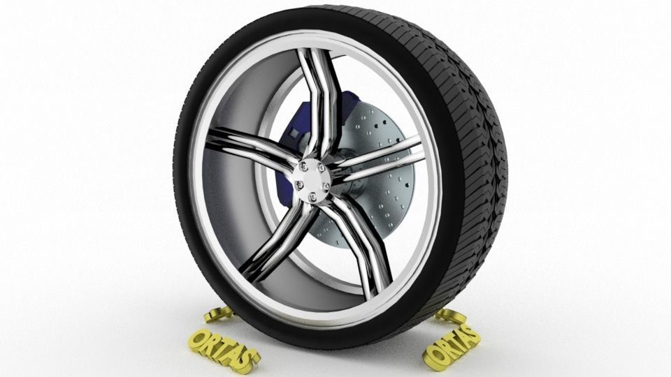 ORTAS CAR WHEEL RIM 137-138 GAME READY WHEEL 3D Model Collection_9
