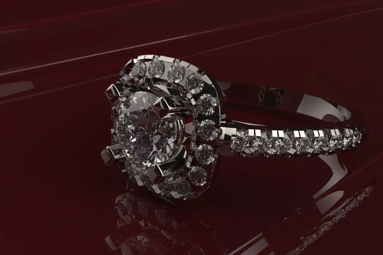 Wedding ring 4 3D print model_0