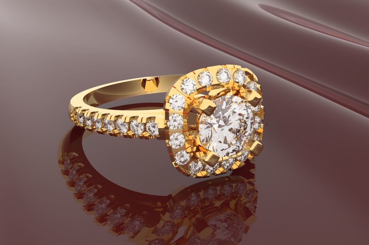 Wedding ring 4 3D print model_1