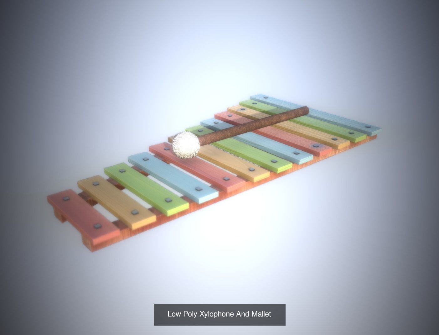 Game Ready Wooden Toys 3D Model Collection_7